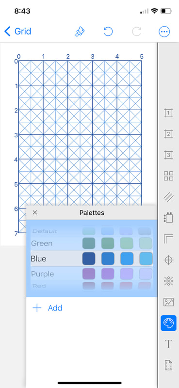 Grid Maker app unlimited custom palettes for graph paper