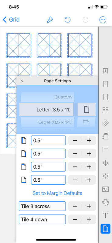 Grid Maker app tile metric named graph paper
